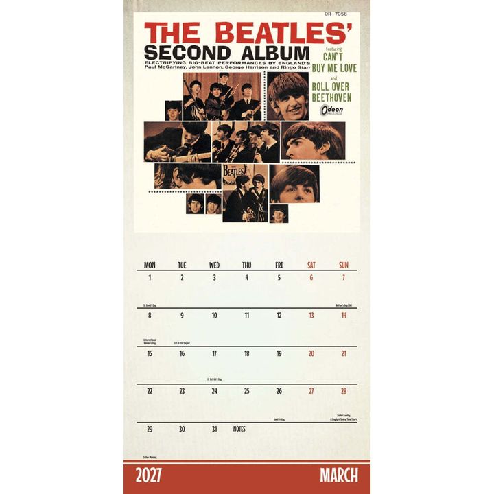 披頭四 THE BEATLES 2027 SQUARE CALENDAR（年曆） 內頁 1