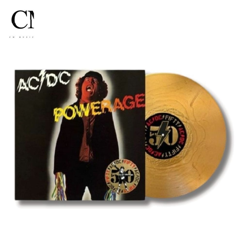AC/DC - Powerage【50周年紀念版｜金色彩膠】（黑膠唱片 LP） 封面