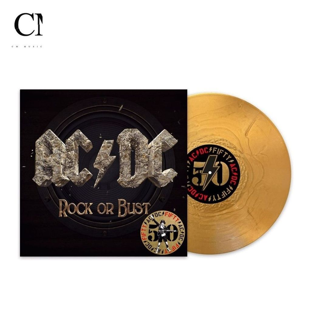 AC/DC - Rock Or Bust【50周年紀念版｜金色彩膠】（黑膠唱片 LP） 封面