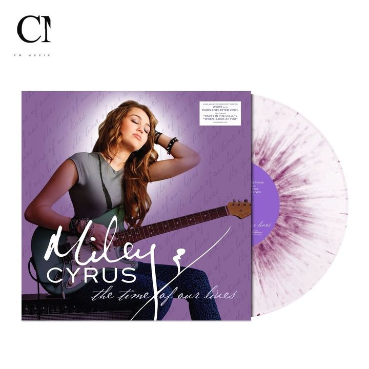 麥莉希拉 Miley Cyrus - Time Of Our Lives【紫白潑墨彩膠】（黑膠唱片 LP） 封面