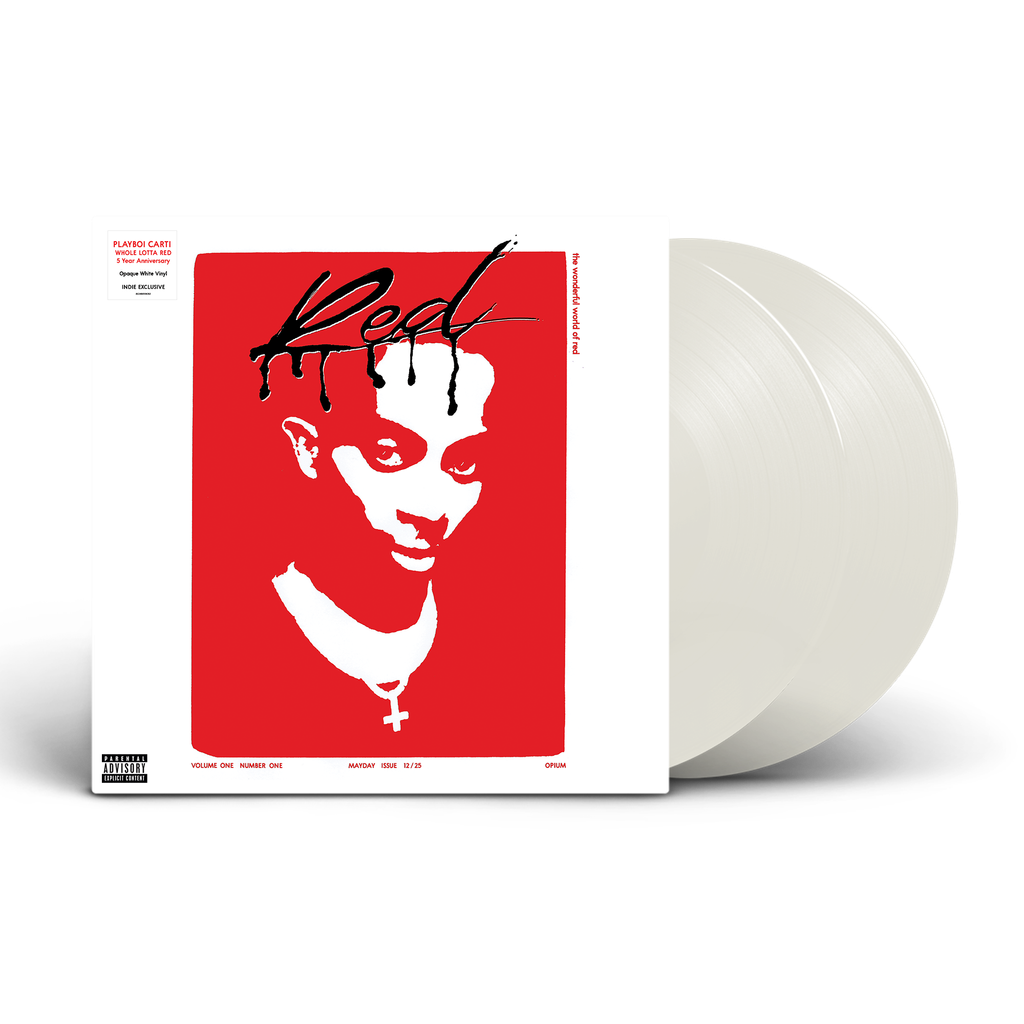 Playboi Carti - Whole Lotta Red 【5週年紀念｜獨立唱片行限定｜白色彩膠】（黑膠唱片 2LP） 封面