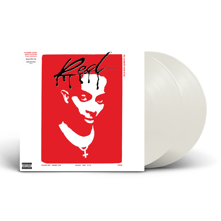 Playboi Carti - Whole Lotta Red 【5週年紀念｜獨立唱片行限定｜白色彩膠】（黑膠唱片 2LP） 封面