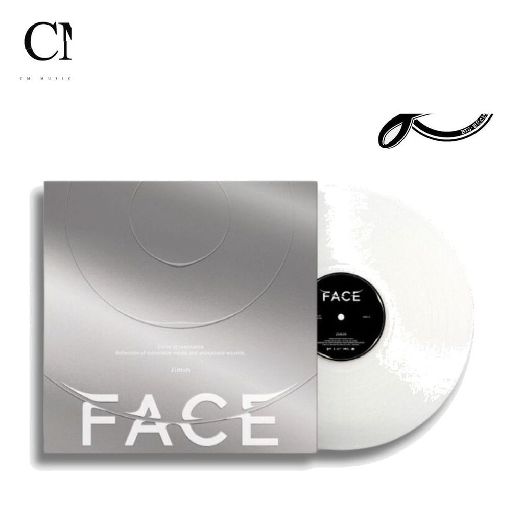 智旻 Jimin (BTS) - FACE【白色彩膠】（黑膠唱片 LP） 封面