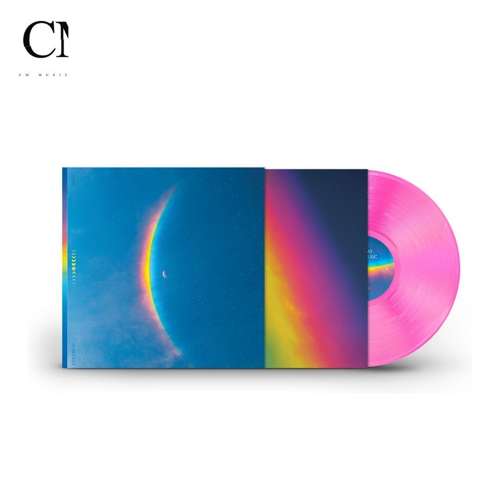 酷玩樂團 Coldplay - Moon Music【透明粉色｜環保彩膠】（黑膠唱片 LP） 封面