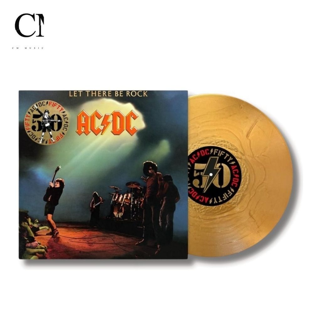 AC/DC - Let There Be Rock【50周年紀念版｜金色彩膠】（黑膠唱片 LP） 封面