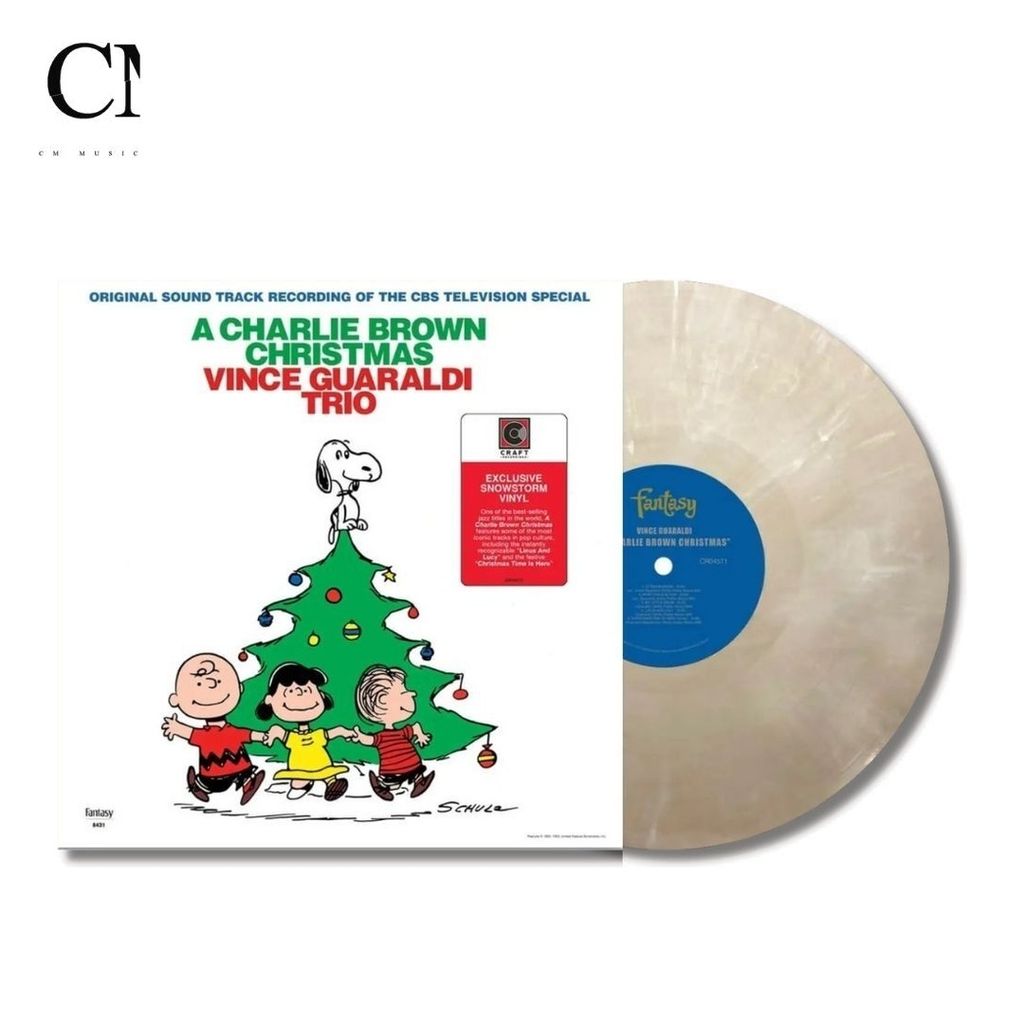 查理布朗 Vince Guaraldi Trio - A Charlie Brown Christmas 聖誕節特輯【雪色彩膠】（黑膠唱片 LP） 封面