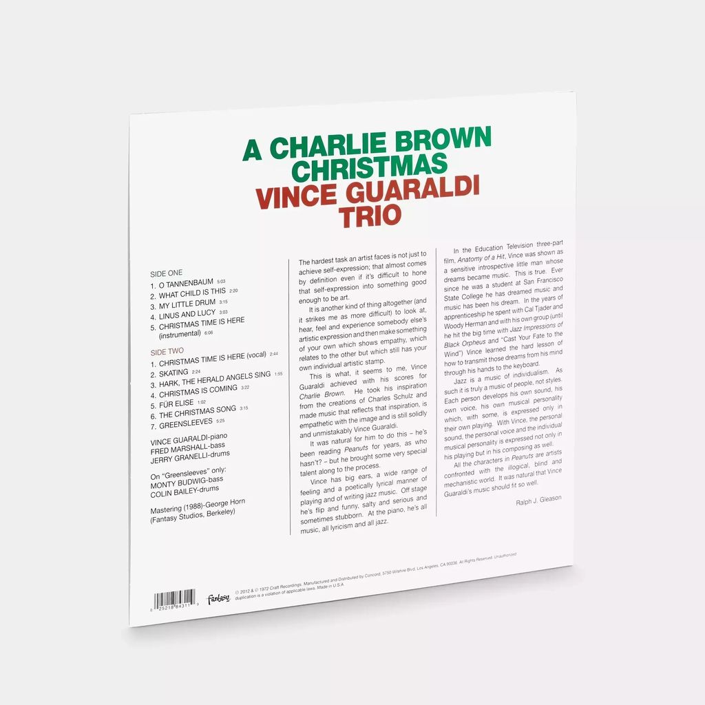 查理布朗 Vince Guaraldi Trio - A Charlie Brown Christmas 聖誕節特輯【雪色彩膠】（黑膠唱片 LP） 內頁 1