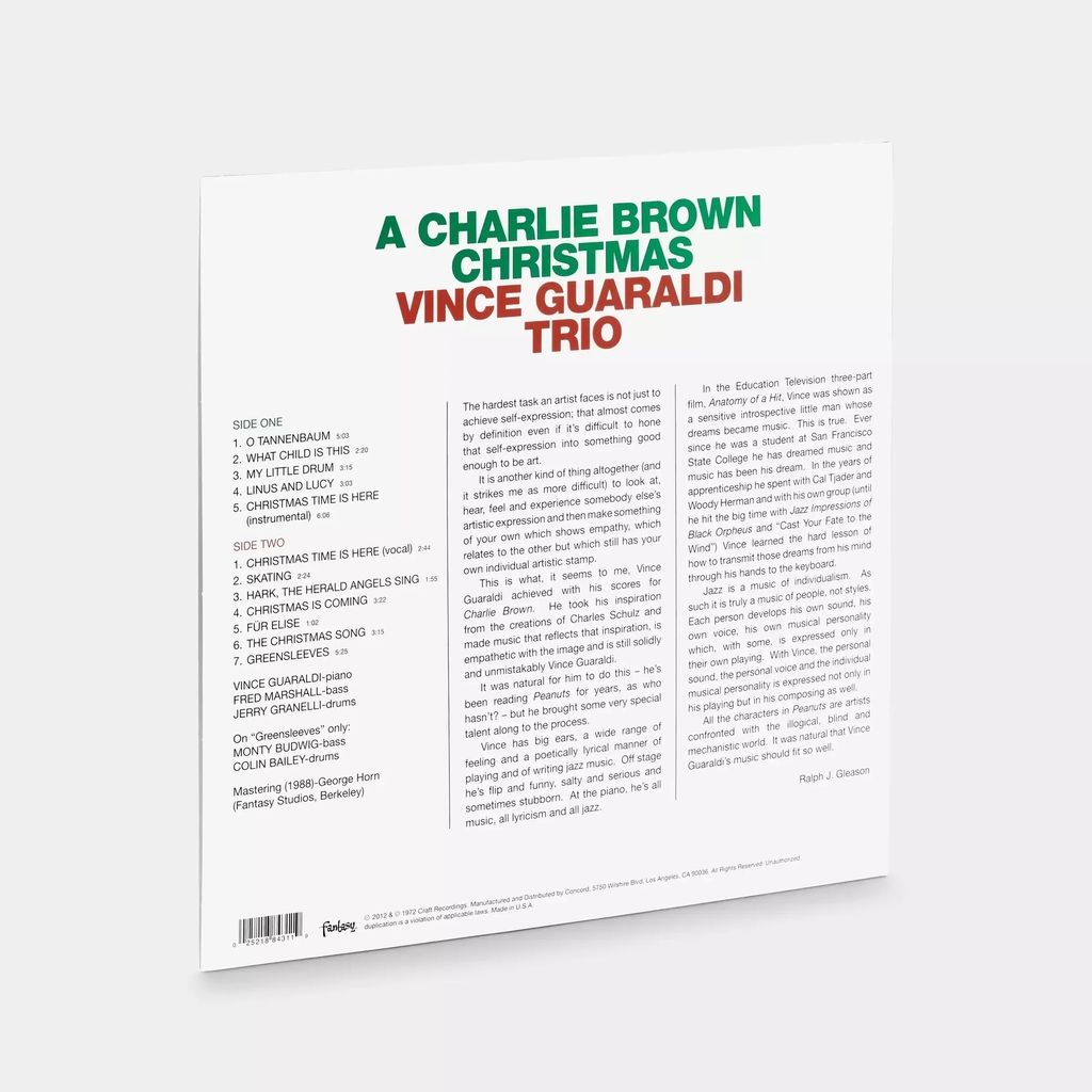 查理布朗 Vince Guaraldi Trio - A Charlie Brown Christmas 聖誕節特輯【綠色彩膠】（黑膠唱片 LP） 內頁 1