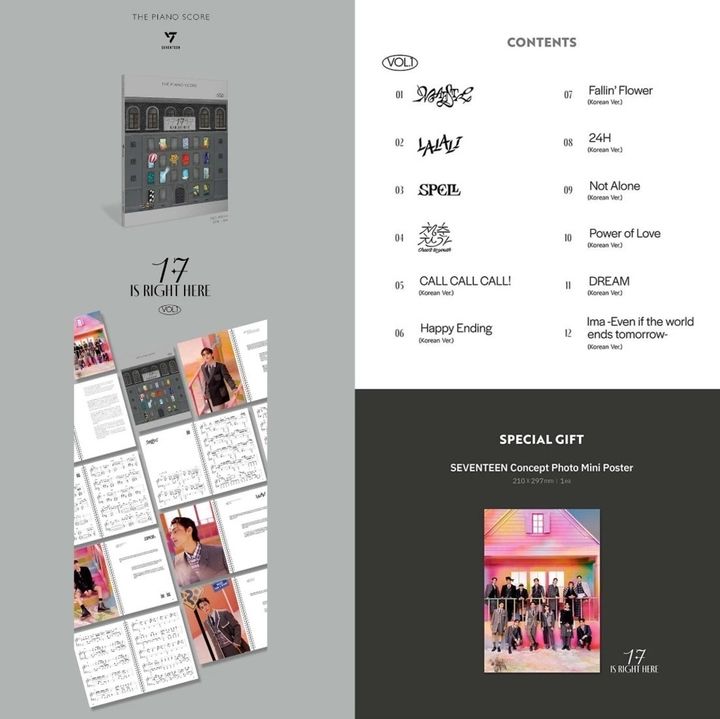 SEVENTEEN - 17 IS RIGHT HERE（鋼琴樂譜｜官方周邊） 內頁 1