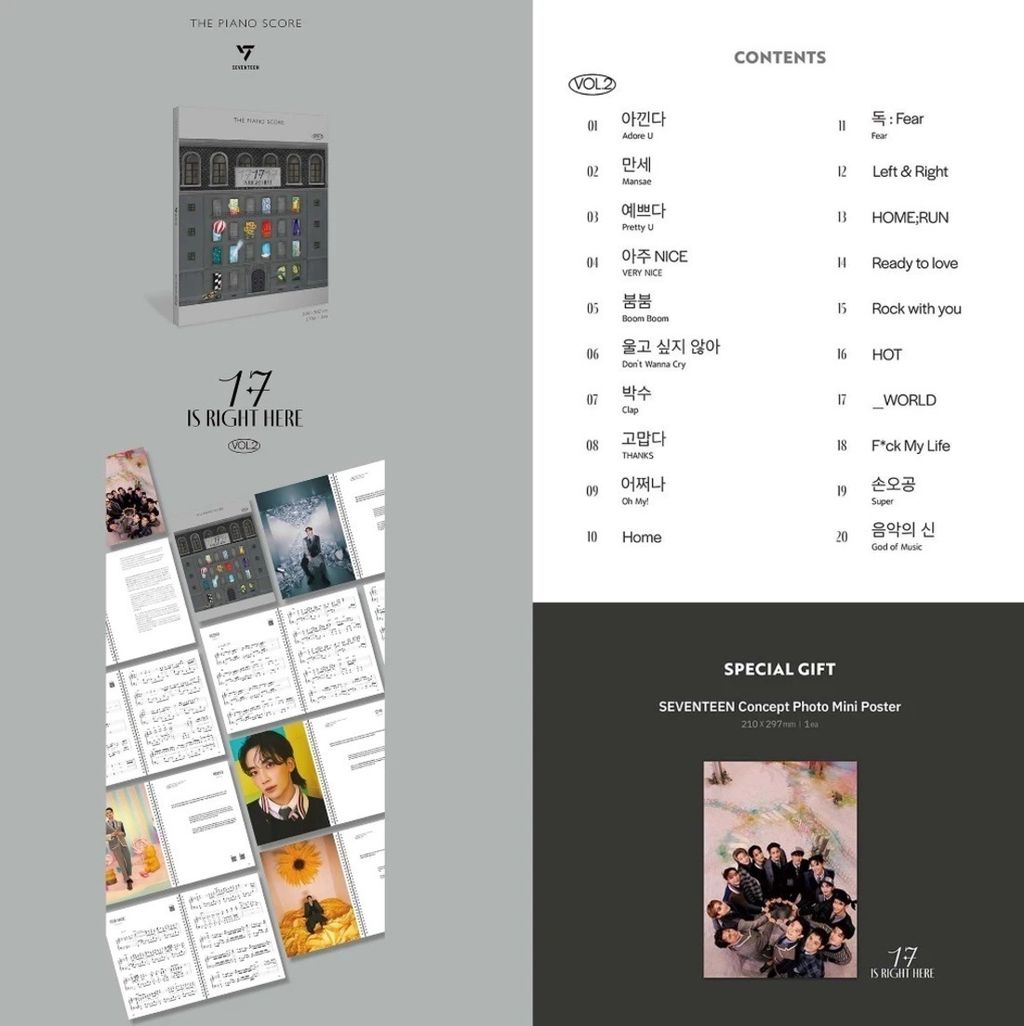 SEVENTEEN - 17 IS RIGHT HERE（鋼琴樂譜｜官方周邊） 內頁 2