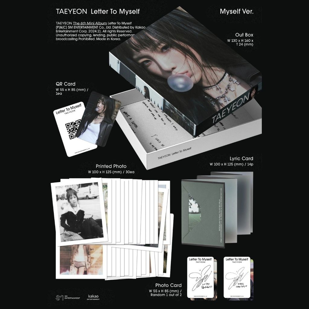 太妍 TAEYEON（少女時代）- 迷你六輯：Letter To Myself（Myself Nemo 版｜數位專輯） 內頁 2