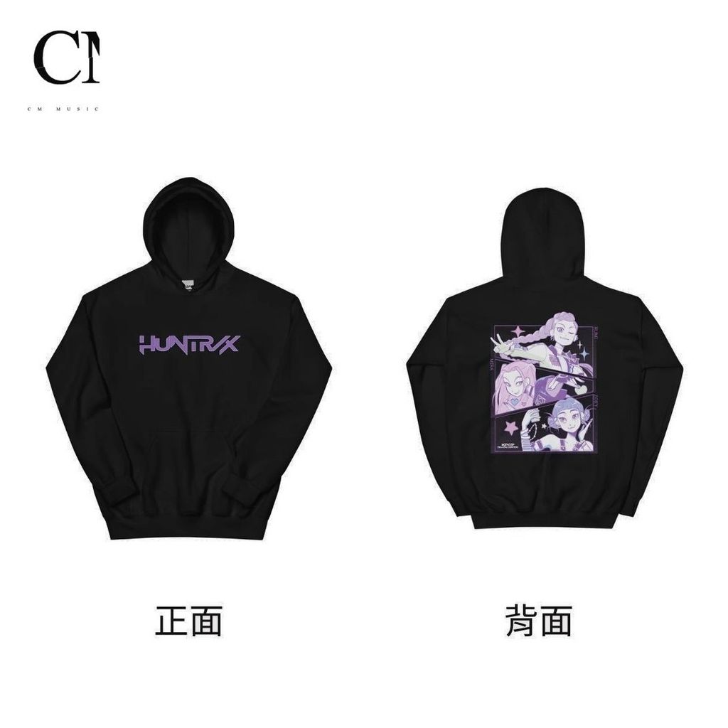 獵魔女團 KPop Demon Hunters - Huntrix 插畫風格版【Hoodie｜黑色】（周邊商品） 封面