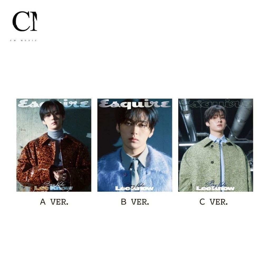 ESQUIRE 2025 8月號 封面人物：李旻浩 Lee Know【Stray Kids】（韓國雜誌） 封面