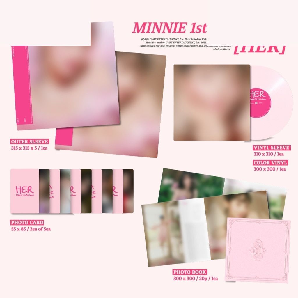 米妮 MINNIE ((G)I-DLE) - 迷你一輯: Her（粉色彩膠｜黑膠唱片 LP） 內頁 1