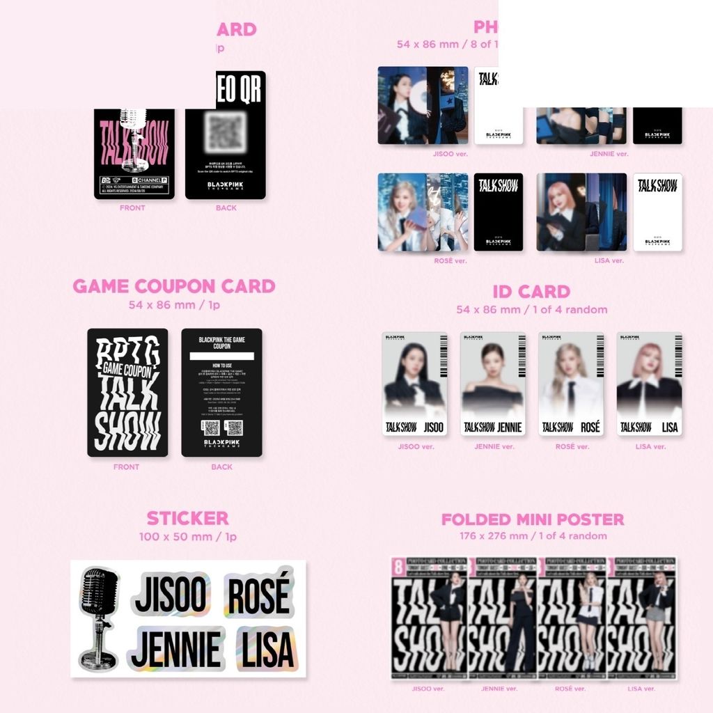 BLACKPINK - The Game Photocard Collection: Talk Show ( 周邊｜遊戲卡 ) 內頁 2