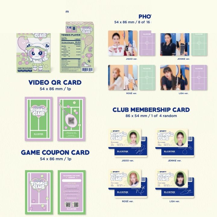 BLACKPINK - The Game Photocard Collection: Sporty BLACKPINK ( 周邊｜遊戲卡 ) 內頁 1