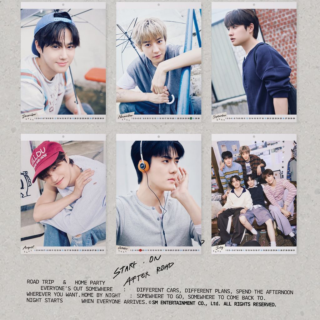 EXO - 2027 WALL CALENDAR【掛曆】（年曆） 內頁 2