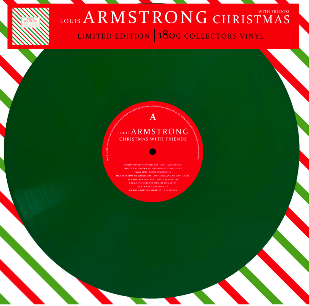 路易斯阿姆斯壯 Louis Armstrong & Friends - Christmas With Friends【日盤｜綠色彩膠】（黑膠唱片 LP） 封面