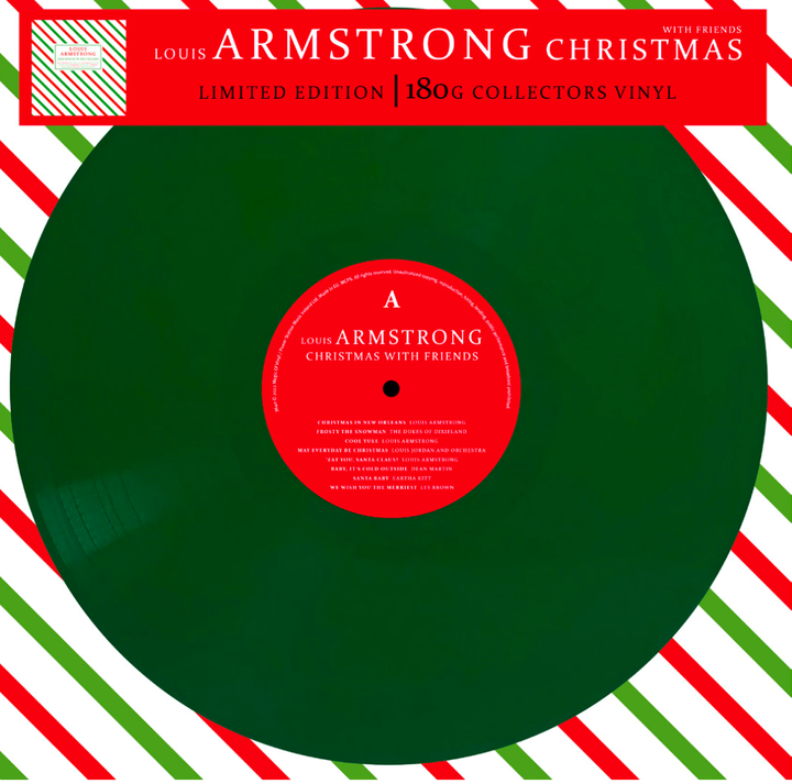 路易斯阿姆斯壯 Louis Armstrong & Friends - Christmas With Friends【日盤｜綠色彩膠】（黑膠唱片 LP） 封面