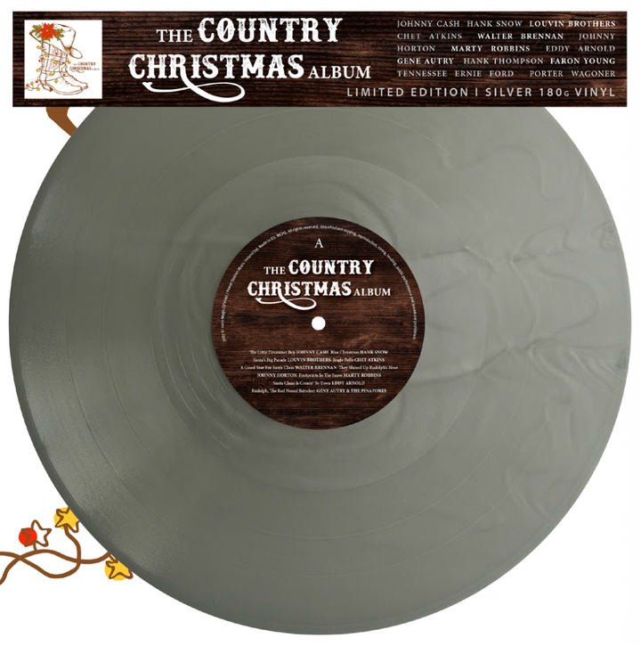 V.A. - The Country Christmas Album【日盤｜銀色彩膠】（黑膠唱片 LP） 封面