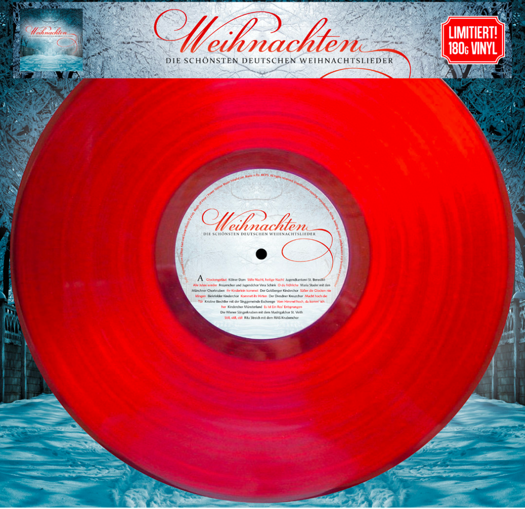 V.A. - Weihnachten: Die schönsten deutschen Weihnachtslieder【日盤｜紅色彩膠】（黑膠唱片 LP） 封面