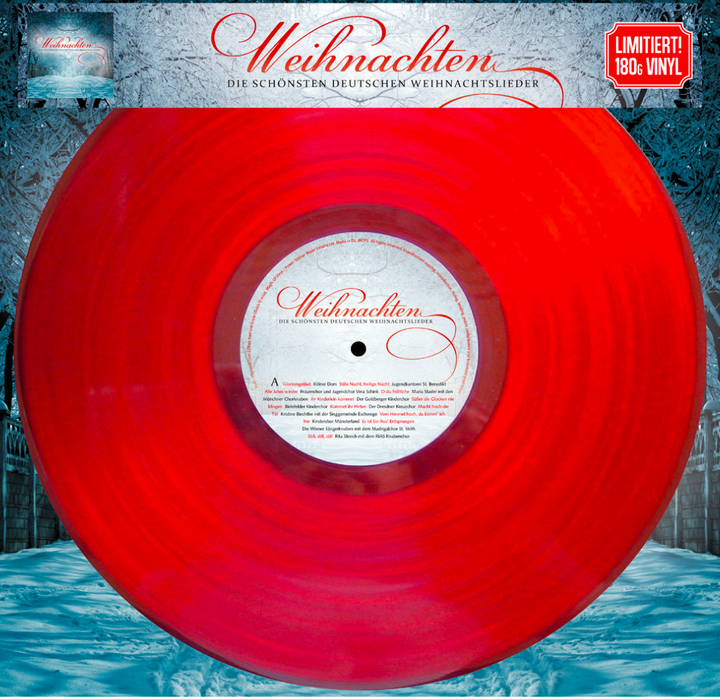 V.A. - Weihnachten: Die schönsten deutschen Weihnachtslieder【日盤｜紅色彩膠】（黑膠唱片 LP） 封面