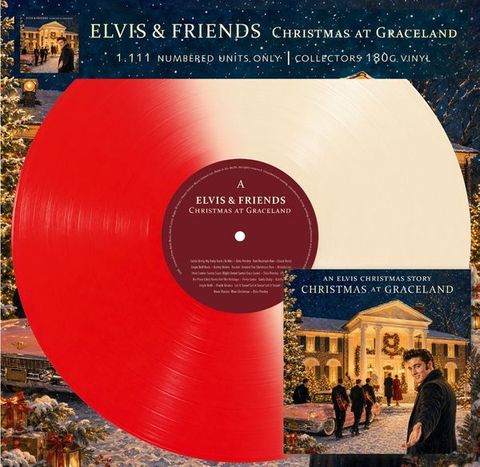 貓王 Elvis Presley & Friends - Christmas at Graceland【日盤｜雙色彩膠】（黑膠唱片 LP）