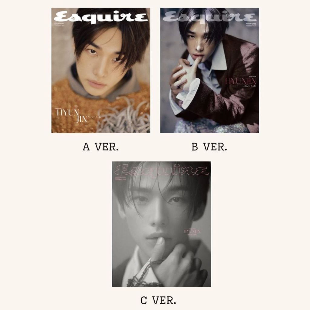 ESQUIRE 2026 11月號封面人物：鉉辰 HYUNJIN（Stray Kids）（韓國雜誌） 封面