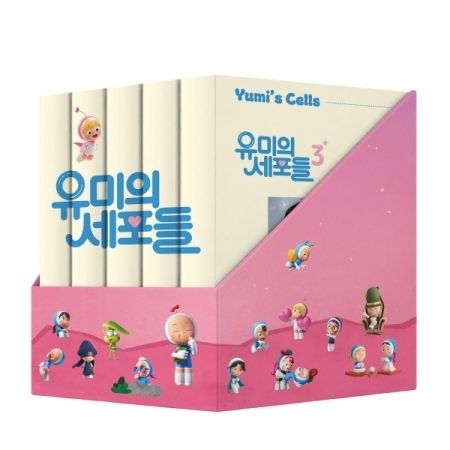 柔美的細胞小將 Yumi's Cells【SCRIPT BOOK CASE SET 劇本集第一～三季五冊硬殼套組｜金高銀主演韓劇】（劇本集） 封面