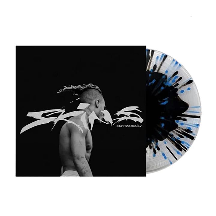xxxtentacion - Skins（黑藍色潑墨彩膠｜黑膠唱片 LP） 封面