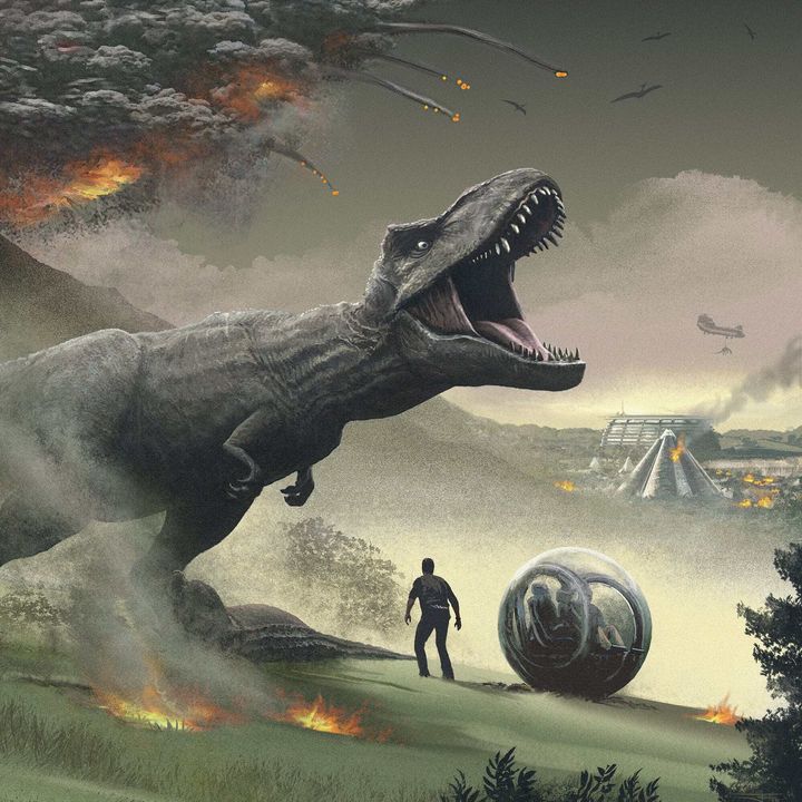 侏羅紀世界 Jurassic World：殞落國度 【雙色潑墨彩膠】（黑膠唱片 LP） 封面