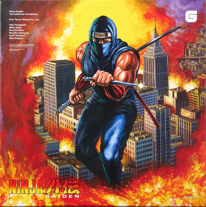 [LP] 忍者外傳 舊版全代合輯 Ninja Gaiden: The Definitive Soundtrack (4LP彩膠) 封面