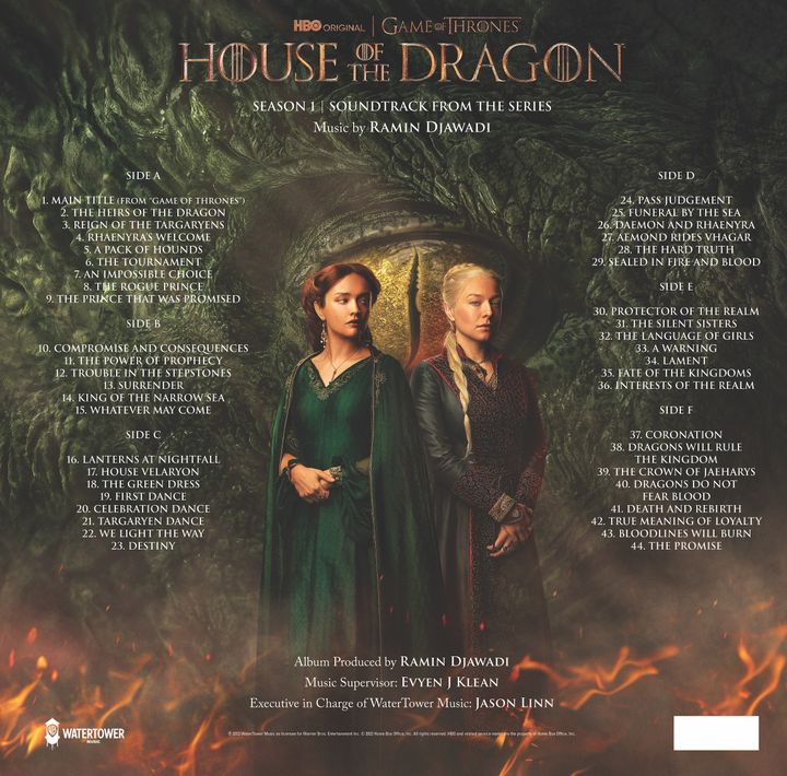 龍族前傳 House of the Dragon 第一季 原聲帶（黑膠唱片 3LP） 內頁 1