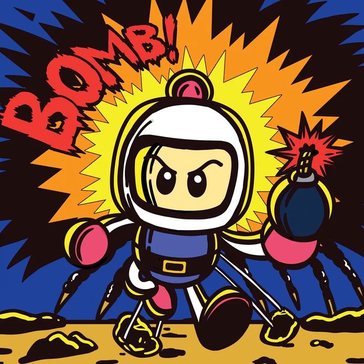炸彈人 Bomberman 1+2原聲帶（動畫縮圖彩膠 LP） 封面