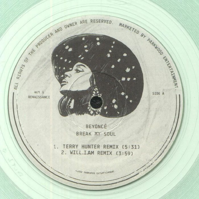Beyonce 碧昂絲- Break My Soul (remixes)（螢光綠彩膠｜黑膠唱片 LP） 封面
