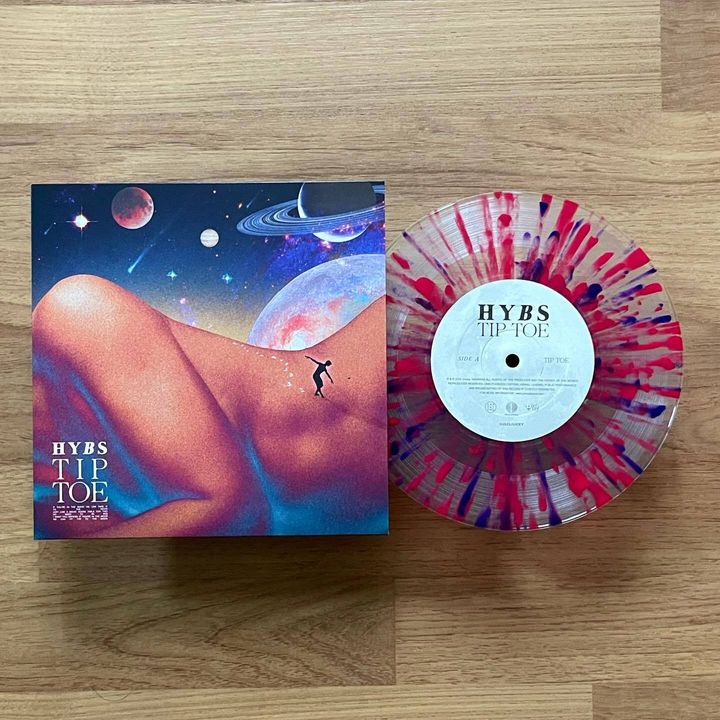 HYBS- Tip Toe（7寸 潑墨彩膠｜黑膠唱片 LP）（限量20份｜首購須額外搭配唱片） 封面