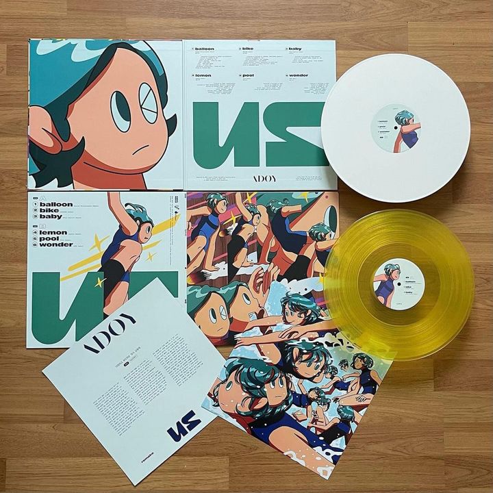 ADOY - US Remake（彩膠｜白、黃隨機出貨｜黑膠唱片 LP） 封面