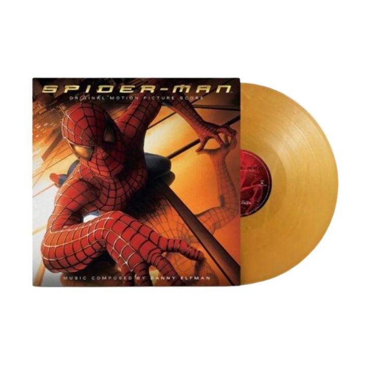 蜘蛛人 Spider-Man 原聲帶（金色限量｜20週年紀念款｜黑膠唱片 LP） 封面