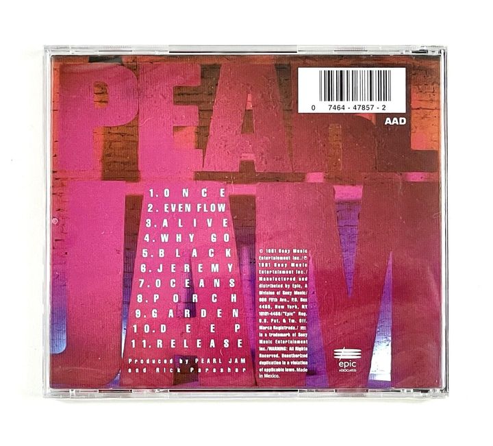 Pearl Jam- Ten （ 搖滾樂四大Grunge 樂團｜CD ） 內頁 1