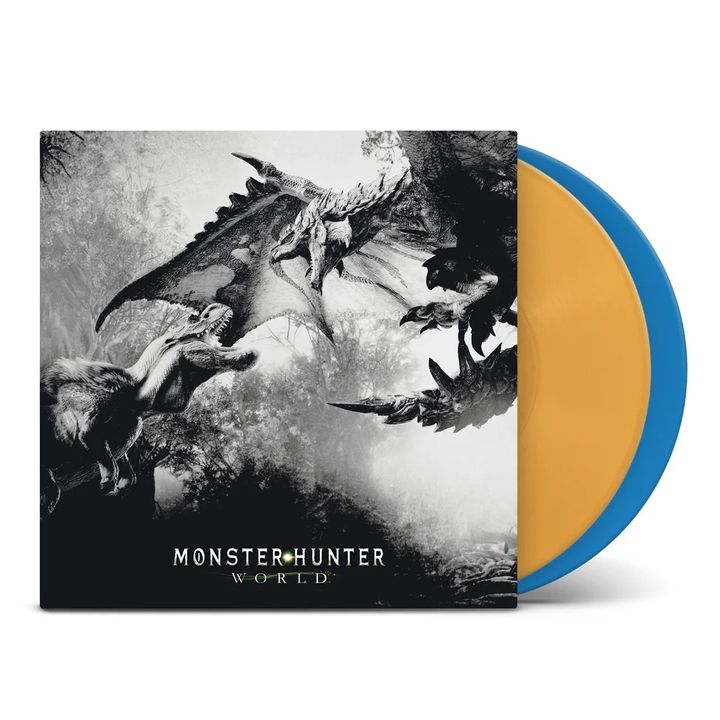 魔物獵人世界 Monster Hunter: World（黃色藍色彩膠｜黑膠唱片 2LP） 封面