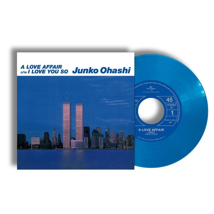 大橋純子 Junko Ohashi- A Love Affair...（藍色彩膠 7寸｜黑膠唱片 LP） 封面