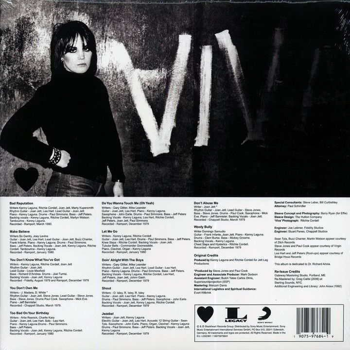 瓊捷特 Joan Jett - Bad Reputation（黑膠唱片 LP） 內頁 1