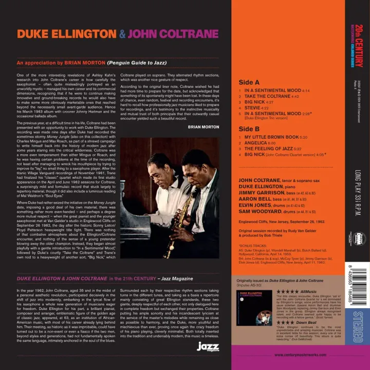 Duke Ellington & John Coltrane（紅色彩膠｜額外曲目｜黑膠唱片 LP） 內頁 1
