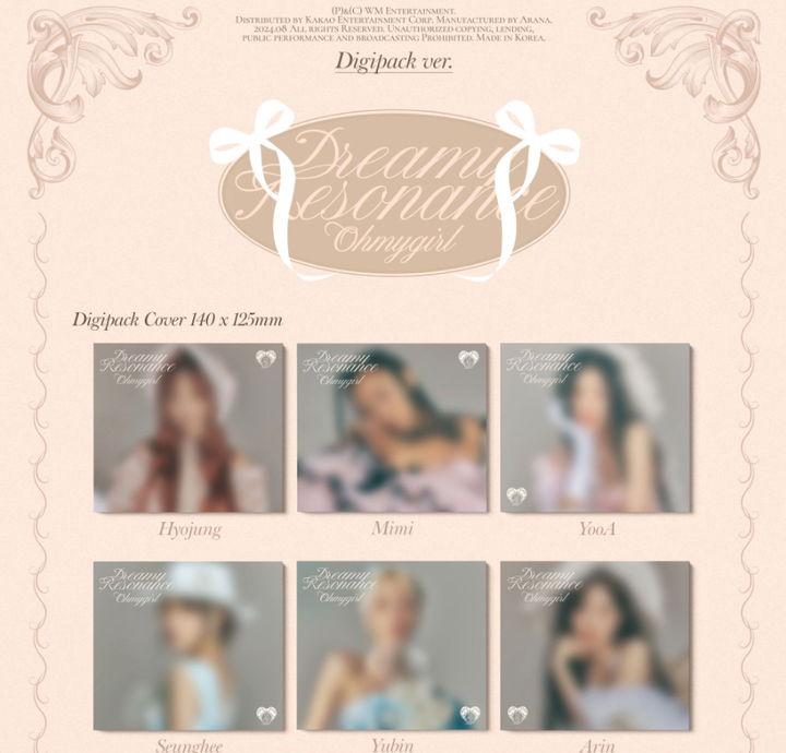 Oh My Girl - 第十張迷你專輯: Dreamy Resonance ( Digipack 版｜CD ) 內頁 1
