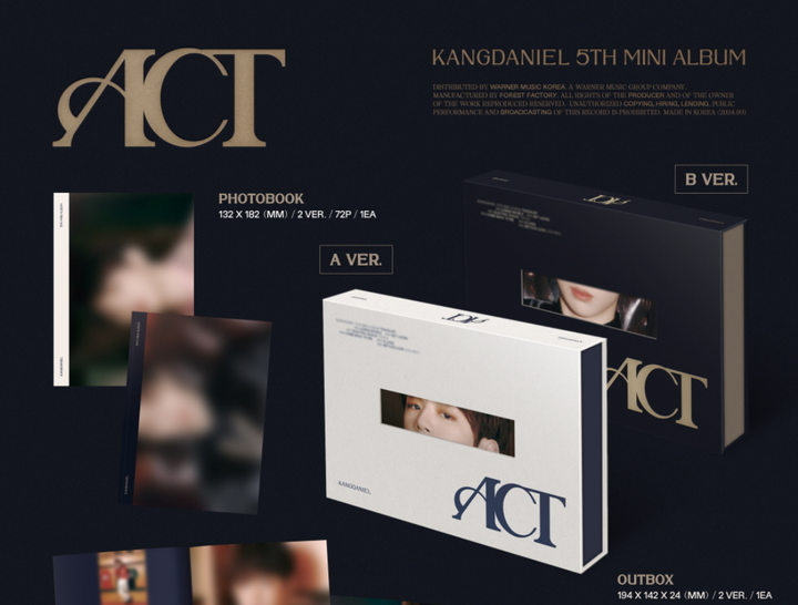 Kang Daniel - 迷你五輯: Act（Photobook 版｜CD） 內頁 1