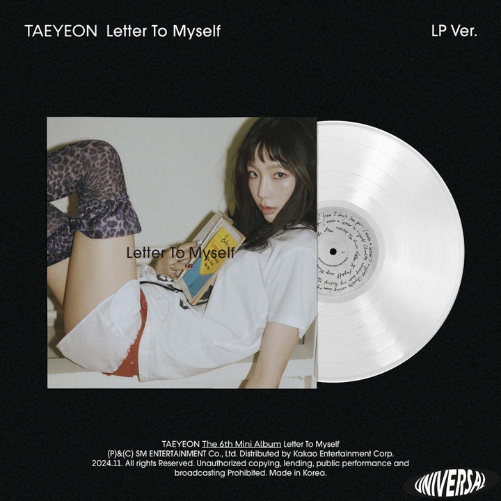 太妍 TAEYEON (少女時代) - 迷你六輯: Letter To Myself（限定盤｜黑膠唱片 LP） 封面