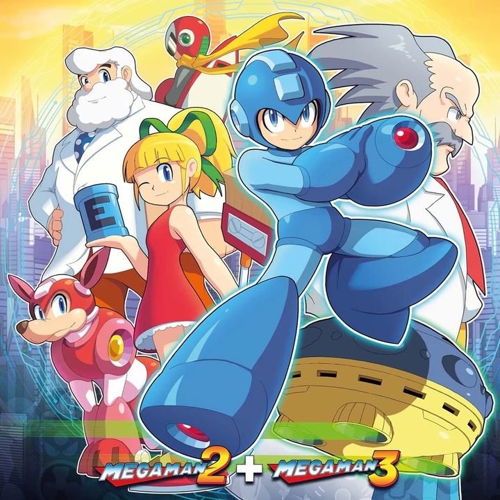 洛克人 Mega Man 2 & 3（黑膠唱片 2LP） 封面