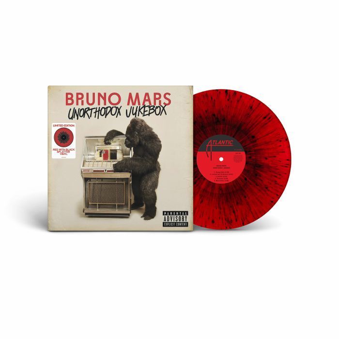 Bruno Mars - Unorthodox Jukebox（潑墨紅膠｜黑膠唱片 LP） 封面