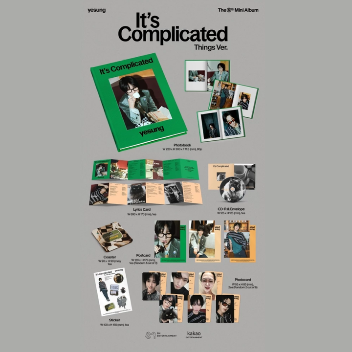 藝聲 YESUNG (SUPER JUNIOR) - 迷你六輯: It’s Complicated（Things 版｜CD） 封面