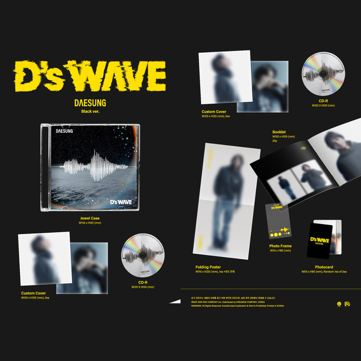 大聲 DAESUNG (BIGBANG) - 迷你一輯: D’s Wave【Black 版】（CD） 內頁 1